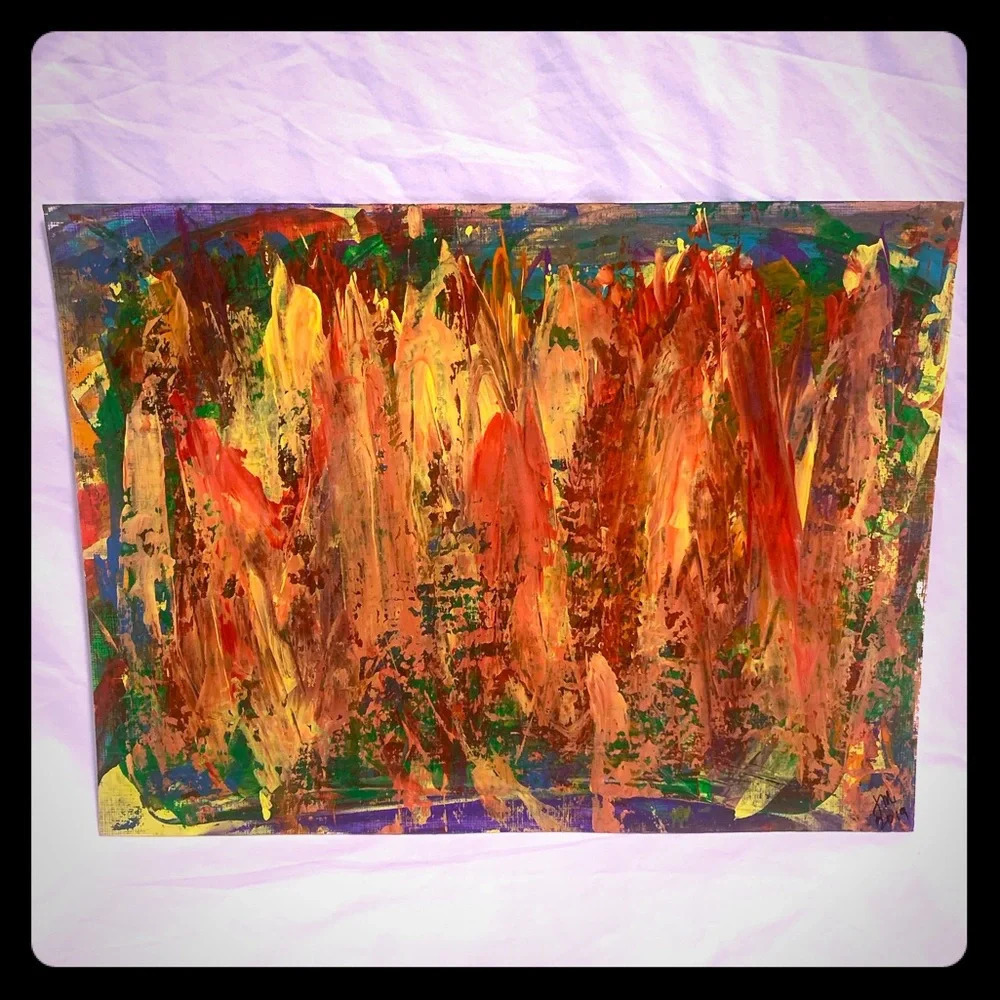 Red, Yellow, Green, Blue, Orange original acrylic